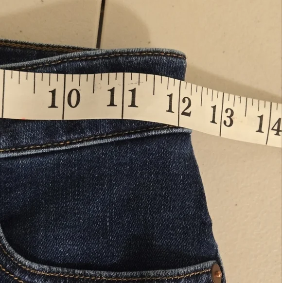 Madewell Curvy Kick Out High Rise Stretch Dark Wash Blue Jeans Size 25 - Picture 15 of 15